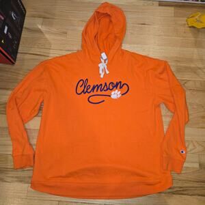 Clemson embroidered women hoodie sz L